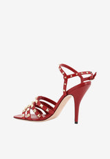 Valentino Rockstud 100 Kidskin Sandals Red 9W2S0PV5JDWBGN_BRIGHTRED_70013903