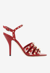 Valentino Rockstud 100 Kidskin Sandals Red 9W2S0PV5JDWBGN_BRIGHTRED_70013903