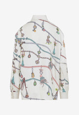 Printed Silk Long-Sleeved Shirt