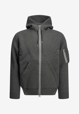 Sacai Zip-Up Hooded Sweatshirt Gray 26-04126M301_47c8d9da-8213-41b0-9007-32640a6a547b