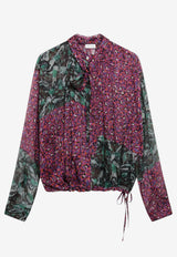 Dries Van Noten Printed Patchwork Draped Blouse Multicolor 1307054079/T_DRVNO-304