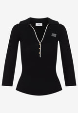 Knit Polo Sweater