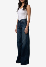 Alaïa Palazzo Washed Jeans Blue AA9P1277D021C--A24