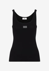 Ribbed Knit Logo Tank Top