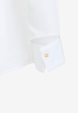 V-neck Poplin Shirt