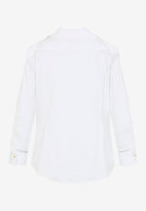 V-neck Poplin Shirt