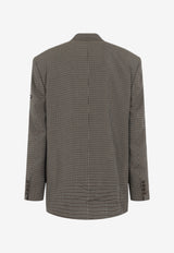 Houndstooth Oversized Blazer