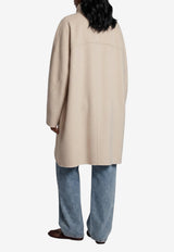 Alaïa Asymmetric Double-Face Cashmere Coat Beige AA9M1207T500D--110