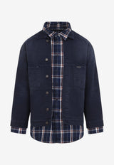 Patched Denim Overshirt