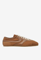 Dries Van Noten Contrast Panel Suede Sneakers Tan 0217000126/T_DRVNO-712