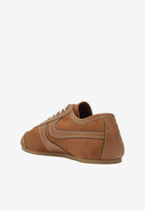 Dries Van Noten Contrast Panel Suede Sneakers Tan 0217000126/T_DRVNO-712