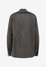 Rick Owens Long-Sleeved Wool Shirt Gray RU02F4729WCR49_Carbone_70217398