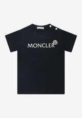 Moncler Kids Baby Boys Logo Print T-shirt Blue 8C00008-B89AUM778_f95eb5b2-d9b3-49bc-b8fe-fb1b5f37b34e