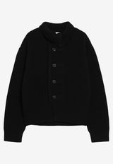 Dries Van Noten Waffle-Knit Wool Cardigan Black 0212214707/T_DRVNO-900