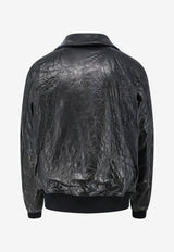 Rick Owens Dracuflight Zip-Up Leather Jacket Black RU02F4751LBE09_BLACK_70217405