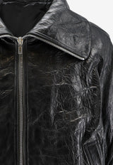 Rick Owens Dracuflight Zip-Up Leather Jacket Black RU02F4751LBE09_BLACK_70217405