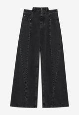Maison Margiela Wide-Leg Faded Jeans Black S51LA0133S30496/T_MARGI-961