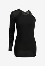 Rick Owens Banana One-Shoulder Slim Top Black RP02F5203MR09_BLACK_70217508