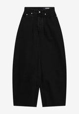 Jacquemus High-Waist Curved-Leg Jeans Black PAW00609AD00039/T_JACQM-990