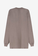Rick Owens Oversized Long-Sleeved T-shirt Gray RU02F4263JA34_DUST_70376502