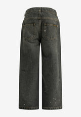 Golden Goose Kids Boys Spotted-Effect Denim Pants Gray GKP02808P00271660719_0be28d4c-63af-4f7e-84db-6d80c7834a8f
