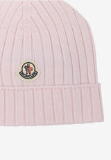 Moncler Kids Babies Classic Ribbed Beanie Pink 3B00006-M1131529_b7a7b27a-6940-482f-bc7b-cd7958ffc08a