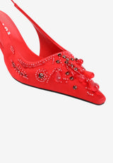 55 Beaded Slingback Pumps