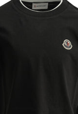 Moncler Kids Boys Logo Patched T-shirt Black 8C00008-K89AFV999_90cecd3c-eab0-4084-b466-bf3daeedb996