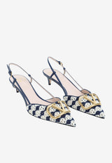 VLogo 40 Crochet Slingback Pumps