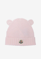 Moncler Kids Babies Wool Knit Beanie with Teddy Bear Ears Pink 3B00005-M1131529_33aa9719-4403-4367-b2f7-4c69631cd28d