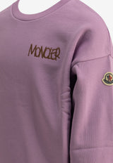 Moncler Kids Girls Logo Print Sweatshirt Purple 8G00014-899PS602_ee80cbc1-880e-4653-b5d8-e02a33d801fb