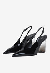 Alaïa 90 Invisible Wedge Slingback Pumps Black AA3G3005I037--999