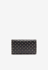 Valentino Rockstud Spike Leather Shoulder Bag Black 9W2B0137NAP0NO_Black_70014447