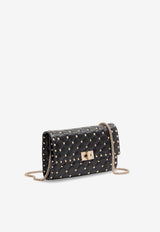 Valentino Rockstud Spike Leather Shoulder Bag Black 9W2B0137NAP0NO_Black_70014447