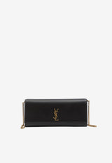 Saint Laurent Kate Baguette Clutch Bag in Grain de Poudre Leather Black 851921-AAGBE-1000