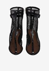 Alaïa 55 Fishnet Ankle Boots Black AA3B2005A028--999