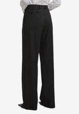 Dolce & Gabbana Wool Stripe Tailored Pants Black FTC17T-FRZAT-S8051
