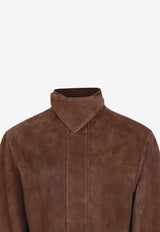 Alaïa Peplum Suede Jacket Brown AA9V1317L053DSUE/T_ALAIA-719
