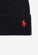 Polo Ralph Lauren Cable Knit Logo Beanie Blue 455981442008WO/T_POLOR-HN