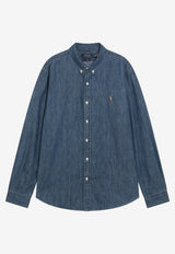 Polo Ralph Lauren Embroidered Denim Shirt Blue 710548539001CO/R_POLOR-DE