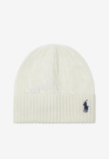 Polo Ralph Lauren Cable Knit Logo Beanie Cream 455981442003WO/T_POLOR-CR