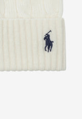 Polo Ralph Lauren Cable Knit Logo Beanie Cream 455981442003WO/T_POLOR-CR