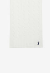 Polo Ralph Lauren Cable Knit Wool Blend Scarf Cream 455956296002WO/T_POLOR-CR
