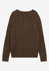 Polo Ralph Lauren Cable Knit Logo Sweater Brown 710775885520CO/R_POLOR-CB