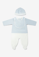 Fendi Kids Babies Logo Embroidered Onesie Gift Set - Set of 3 Light Blue BUK1658RAF19J4_f5b48b80-bfe7-4c20-94bb-d1b1e9ad32c8