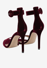 Gianvito Rossi Portofino 105 Velvet Sandals Bordeaux G6109615RICVELSYRA_5ff23ebb-a099-41d6-a298-b788e8fbf661