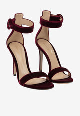 Gianvito Rossi Portofino 105 Velvet Sandals Bordeaux G6109615RICVELSYRA_5ff23ebb-a099-41d6-a298-b788e8fbf661