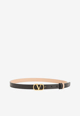 VLogo Reversible Thin Leather Belt