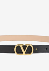 VLogo Reversible Thin Leather Belt