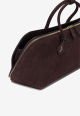 Alaïa Large Delta Nubuck Calfskin Bag Brown AA1L1016CA214332_8ef0d749-a0de-4ec1-8dd8-5e5777dfdbe4
